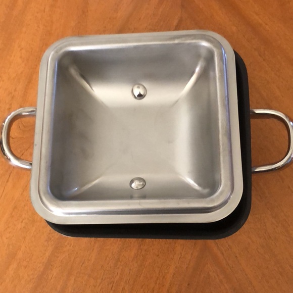 QVC Cooks Essentials Impactbase stainless steel nonstick 1 3/4 qt with lid - Picture 3 of 5